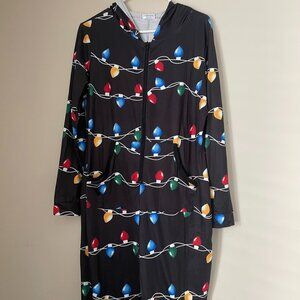 Christmas Lights Hooded Onesie Pajamas